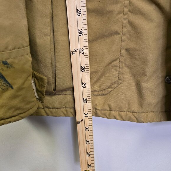 Vintage Men's M Tall Brown Insulated Barn Work Coat Field Jacket Pockets & 3M Th - Picture 8 of 16